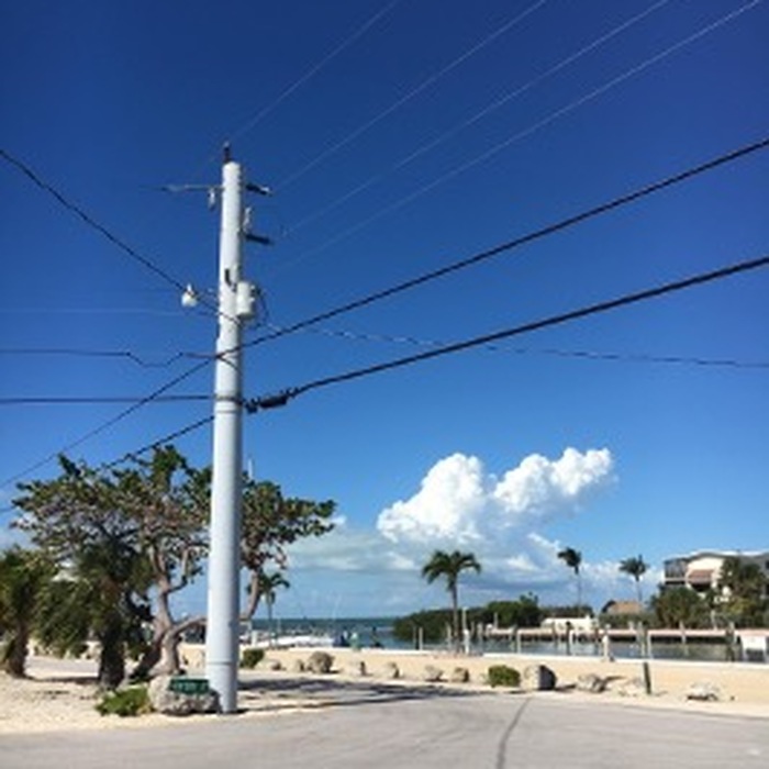 Florida Keys used ductile iron poles as their line hardening strategy against hurricane winds.
